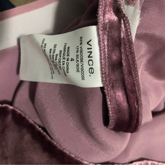 Vince Panne Velvet Purple Midi Skirt Size 4 - Picture 10 of 10